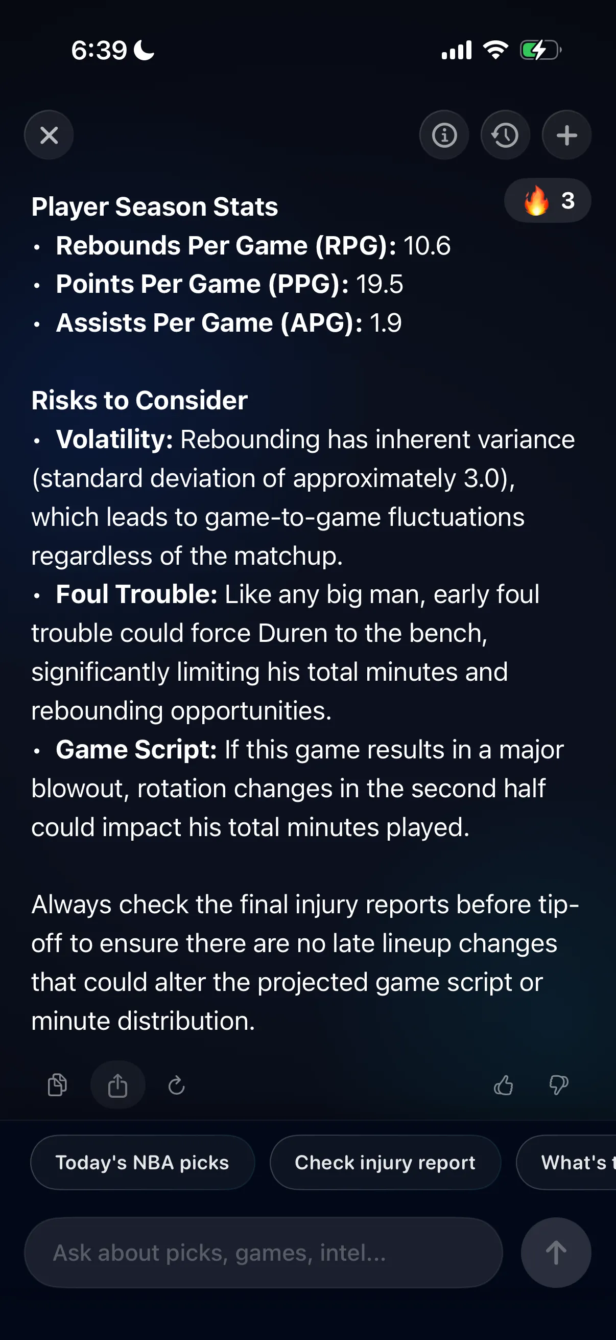DeepChamp BetGPT answer app screen