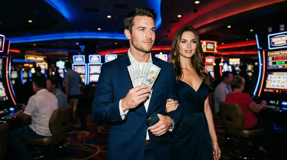 Winning sports bettor cashing out a large result