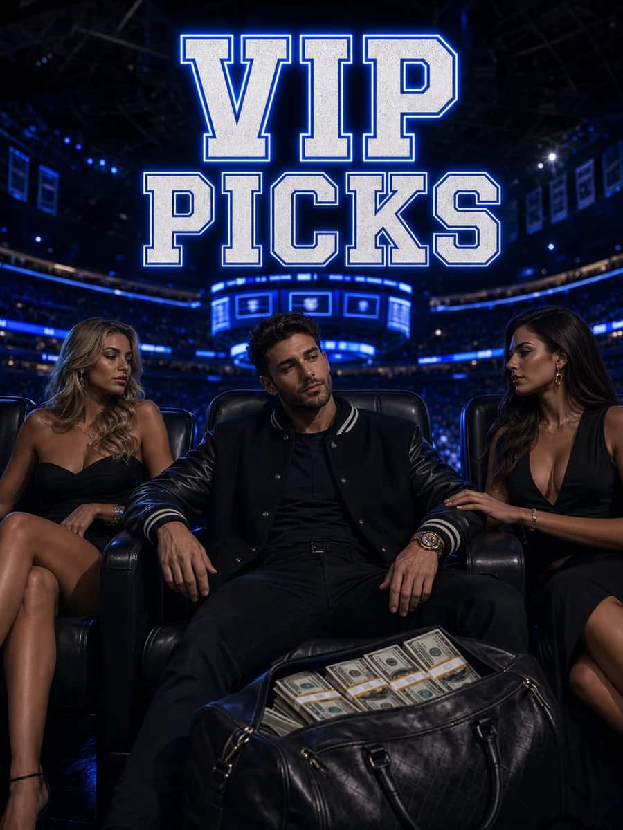 DeepChamp VIP PICKS dark neon blue courtside luxury lifestyle creative