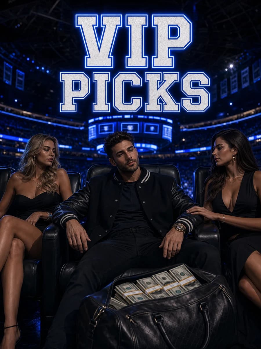 DeepChamp VIP PICKS dark neon blue courtside luxury lifestyle creative