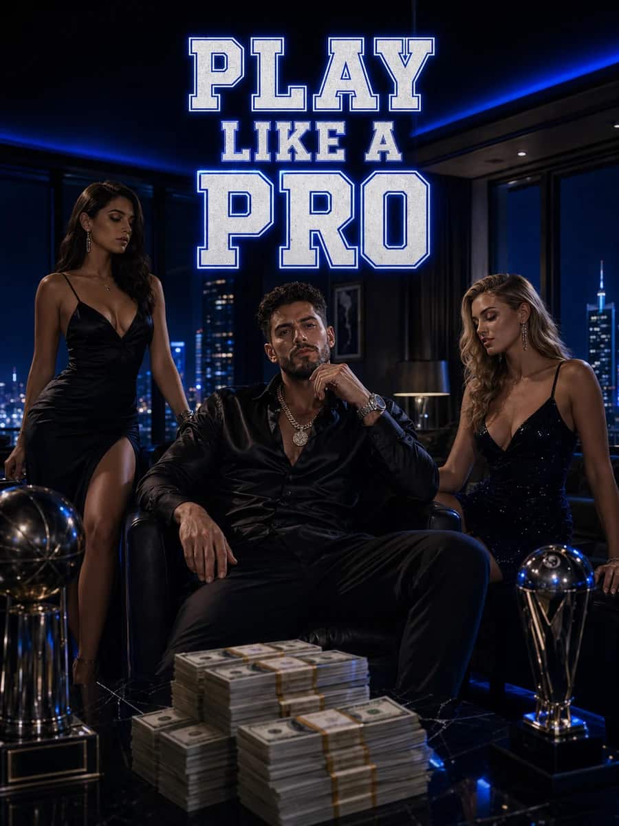 DeepChamp PLAY LIKE A PRO dark neon blue luxury suite lifestyle creative