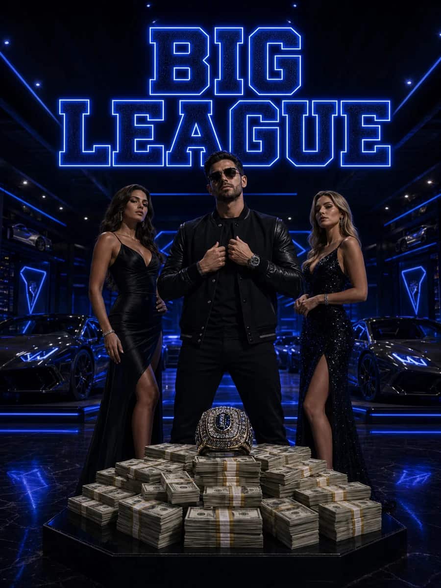 DeepChamp BIG LEAGUE dark neon blue winner garage lifestyle creative